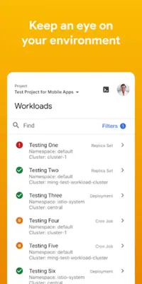 Google Cloud Console android App screenshot 2